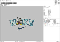 Nike Mickey Embroidery File 5 sizes