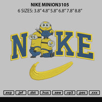 Nike Minion3105 Embroidery File 6 sizes