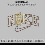 Nike Nala V2 Embroidery File 6 sizes