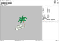 Nike Palm Embroidery File 6 sizes