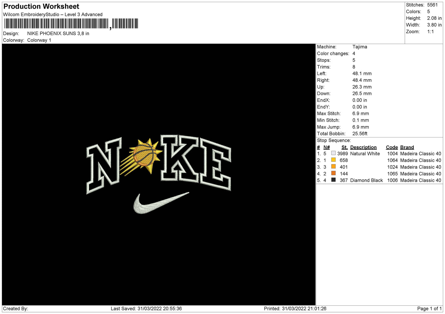 Nike Phoenix Sun Embroidery File 4 size