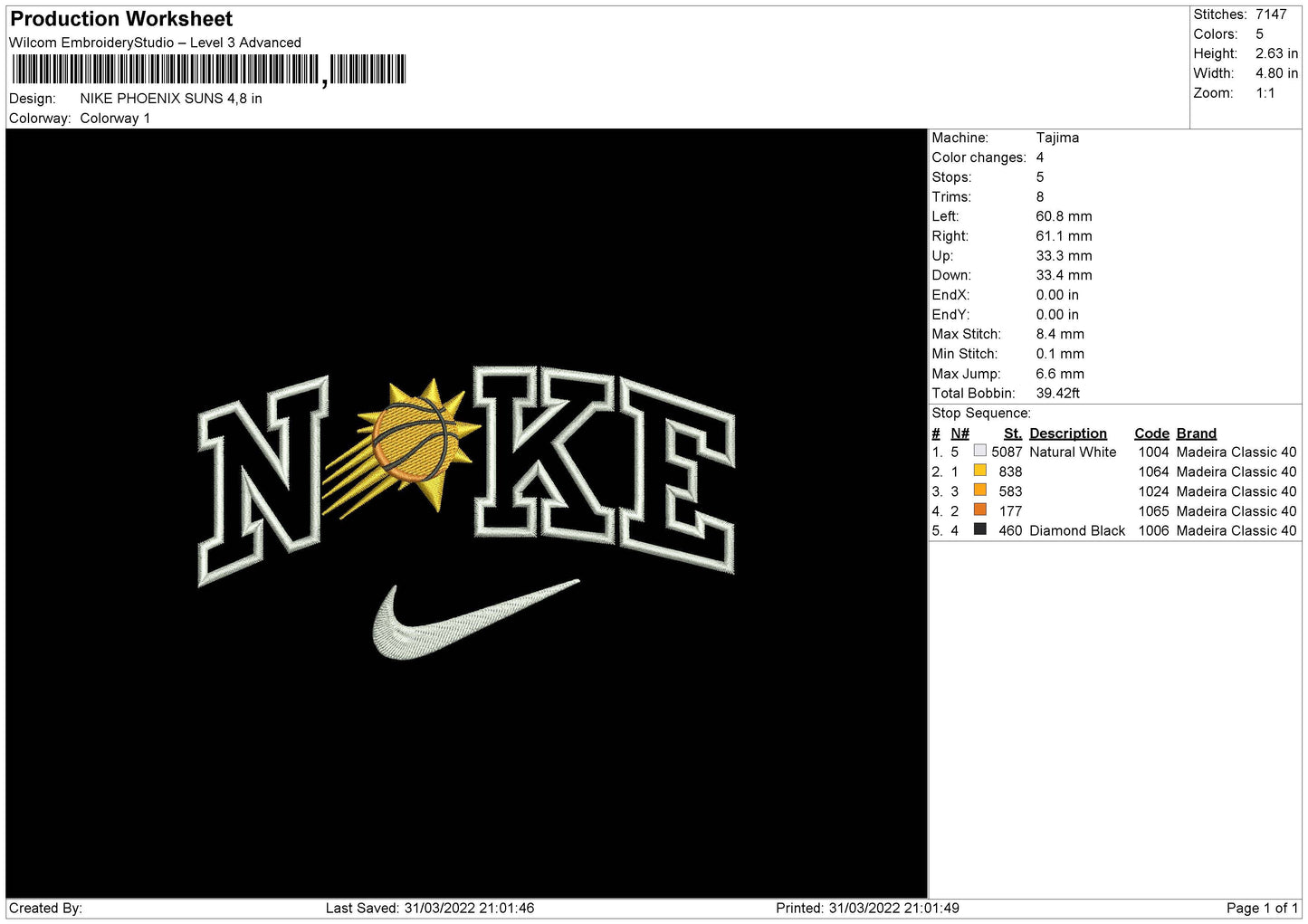Nike Phoenix Sun Embroidery File 4 size