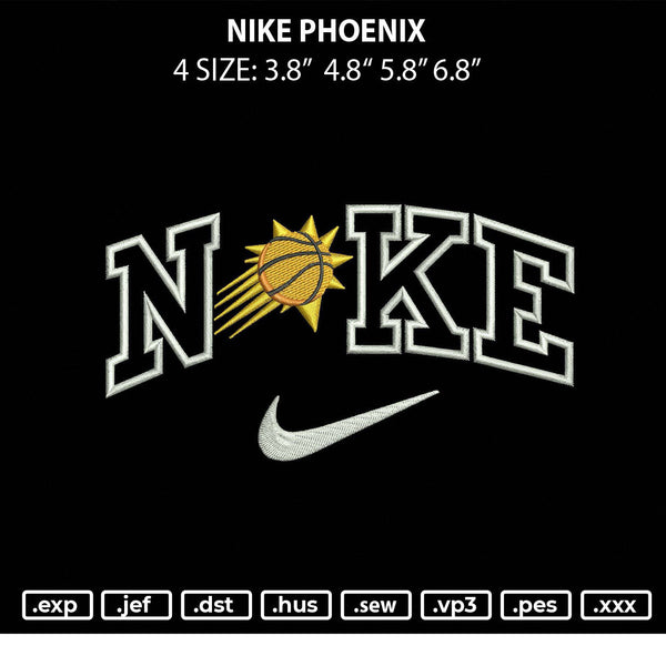 Nike Phoenix Sun Embroidery File 4 size