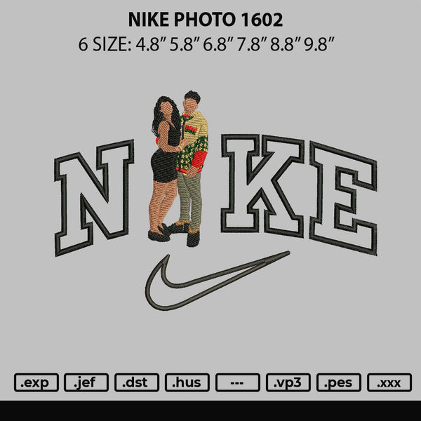 Nike Photo 1602 Embroidery File 6 sizes