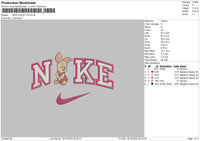 Nike Piglet V3 Embroidery File 6 sizes