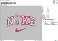 Nike Piglet V3 Embroidery File 6 sizes