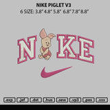 Nike Piglet V3 Embroidery File 6 sizes