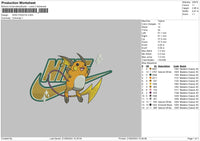 Nike Pikachu2109 Embroidery File 6 sizes