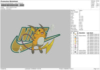 Nike Pikachu2109 Embroidery File 6 sizes