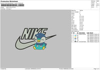Nike Piplup Embroidery File 4 sizes