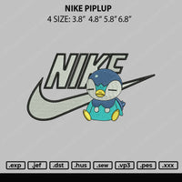 Nike Piplup Embroidery File 4 sizes