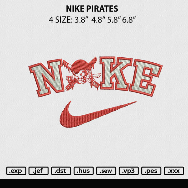Nike Pirates Embroidery File 4 sizes