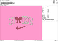 Nike Bow 0203 Embroidery File 6 sizes