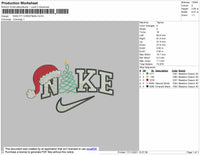 Nike Pit Christmas Embroidery File 4 size