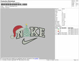 Nike Pit Christmas Embroidery File 4 size