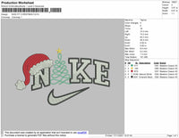 Nike Pit Christmas Embroidery File 4 size