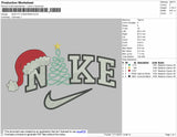 Nike Pit Christmas Embroidery File 4 size