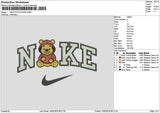 Nike Pooh 1402 Embroidery File 6 sizes