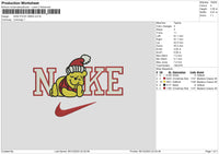 Nike Pooh Xmas Embroidery File 6 sizes