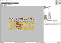 Nike Pooh 1312 Embroidery File 6 sizes