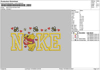Nike Pooh 1312 Embroidery File 6 sizes