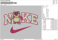 Nike Purple Bear Embroidery File 6 sizes