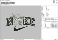 Nike Rabbits Embroidery File 6 sizes