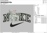 Nike Rabbits Embroidery File 6 sizes