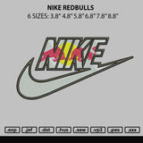 Nike Redbulls Embroidery File 6 sizes
