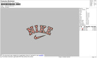 Nike Red Cow Pattern Embroidery File 5 size