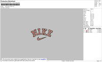 Nike Red Cow Pattern Embroidery File 5 size