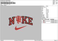 Nike Red Devil Embroidery File 6 sizes