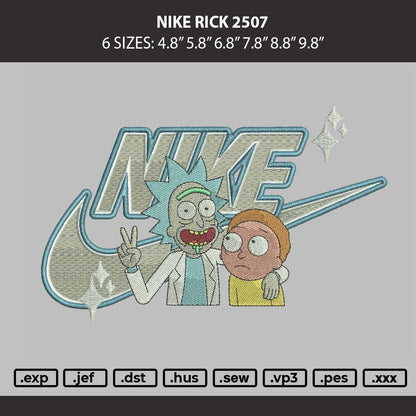 Nike Rick 2506 Embroidery Machine Design File 6 sizes