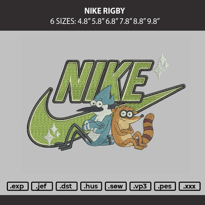 Nike Rigby Embroidery Machine Design File 6 sizes