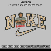 Nike Rod Embroidery File 6 sizes