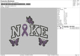 Nike Ribbon Butterflies Embroidery File 6 sizes