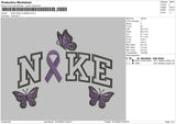 Nike Ribbon Butterflies Embroidery File 6 sizes