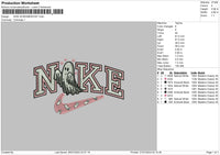 Nike Ghosts 2707 Embroidery File 6 sizes