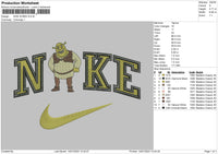 Nike Sherk Embroidery File 6 sizes