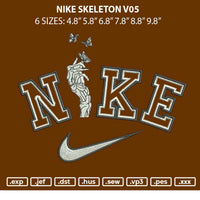 Nike Skeleton V05 Embroidery File 6 sizes