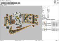 Nike Snoopy Halloween 23 Embroidery File 6 sizes