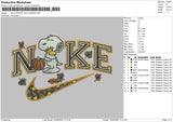 Nike Snoopy Halloween 23 Embroidery File 6 sizes