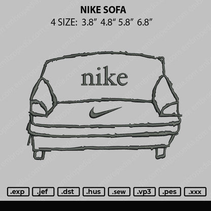 Nike Sofa Embroidery File 4 size