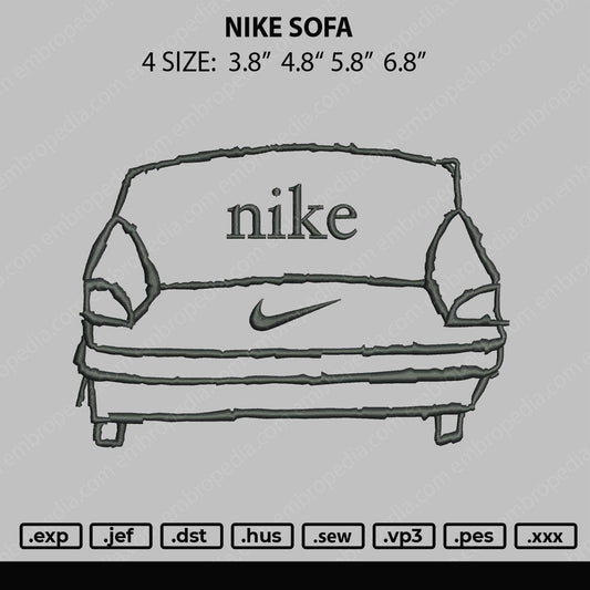 Nike Sofa Embroidery File 4 size