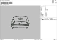 Nike Sofa Embroidery File 4 size