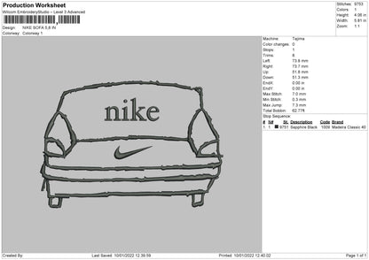 Nike Sofa Embroidery File 4 size