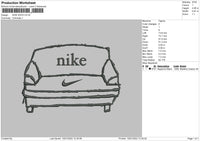 Nike Sofa Embroidery File 4 size