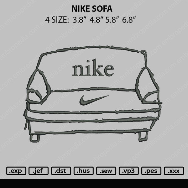 Nike Sofa Embroidery File 4 size
