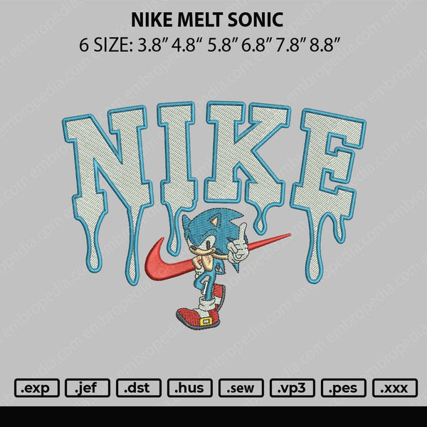 Nike Melt Sonic Embroidery File 6 sizes