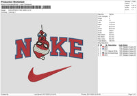 Nike Spider Chibi Xmas Embroidery File 6 sizes